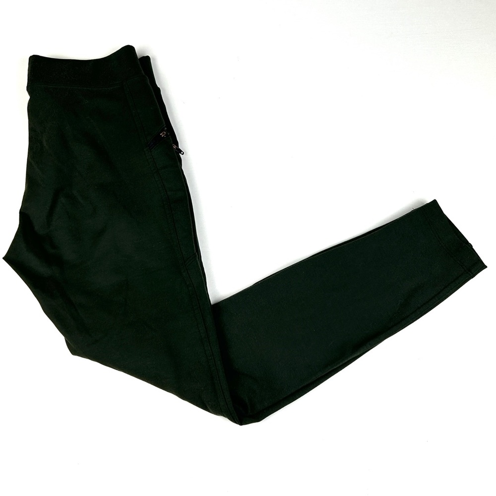 American Giant Womens Pants Green Size 4 Stretch Leggings Zip Pockets Mid Rise